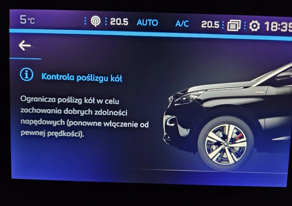 Peugeot 5008 cena 85000 przebieg: 73500, rok produkcji 2018 z Konin małe 781